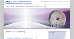 Desktop Screenshot of klinik-am-hainberg.de