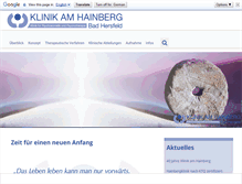Tablet Screenshot of klinik-am-hainberg.de